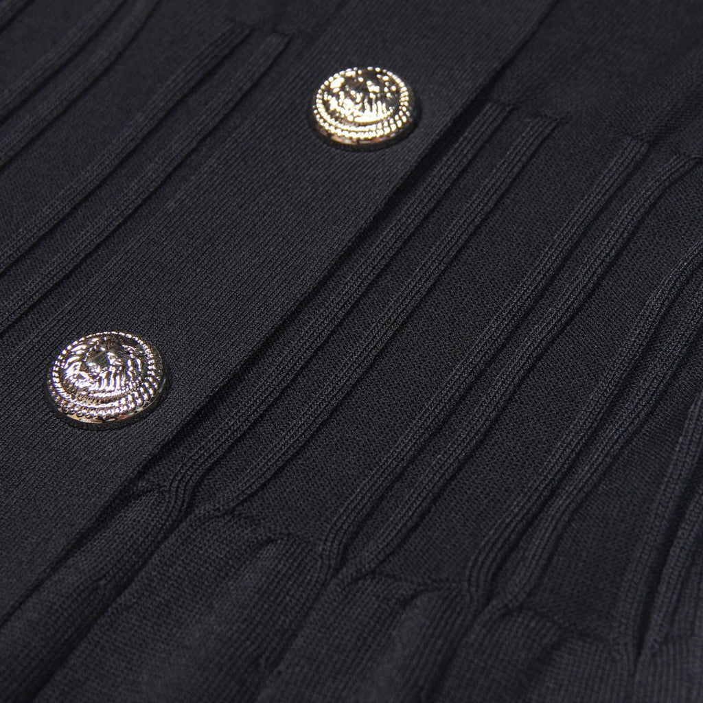 Fashion High Quality Knitted Lapel Slim Fit Slimming A - Line Dress Women